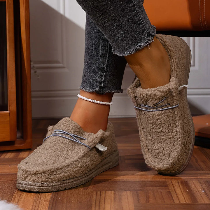 Claire – Warm Teddy Slippers