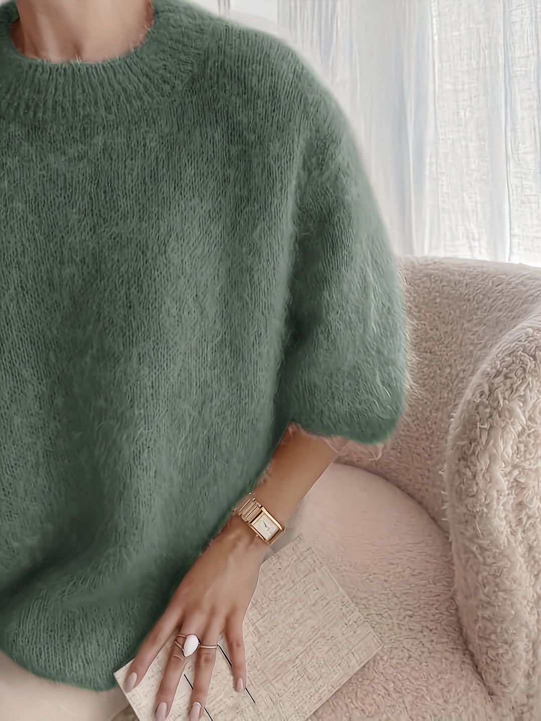 EMBER | SOLID COLOUR CREW NECK SWEATER