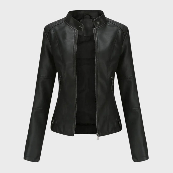 Sarah – Casual leather jacket for effortless elegance
