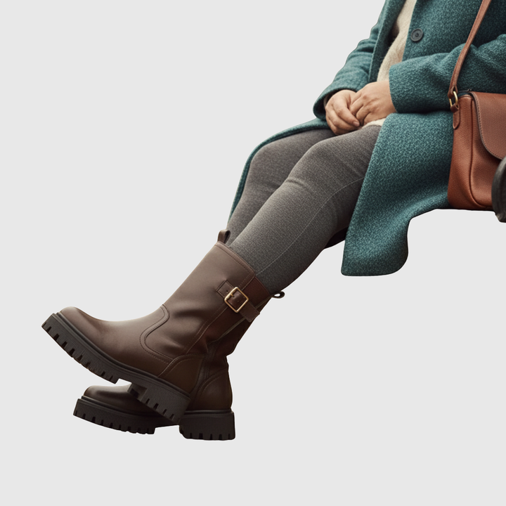 HELENA | BUCKLE CHUNKY ANKLE BOOTS