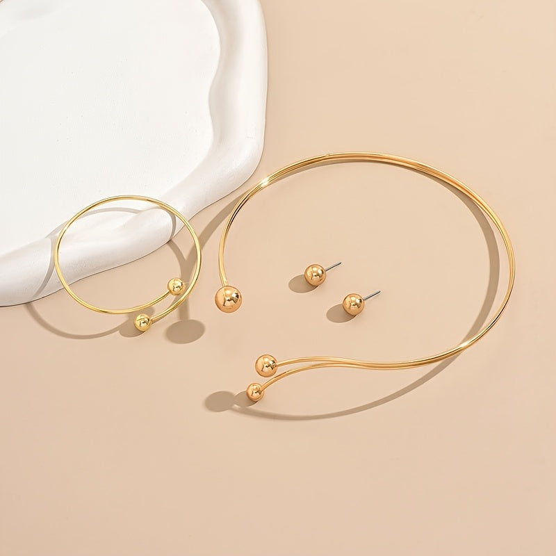 MODERN GEOMETRIC JEWELLERY SET