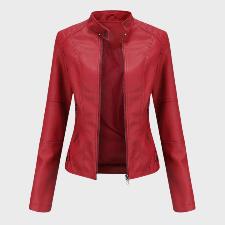 Sarah – Casual leather jacket for effortless elegance