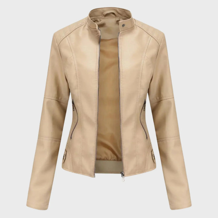 Sarah – Casual leather jacket for effortless elegance
