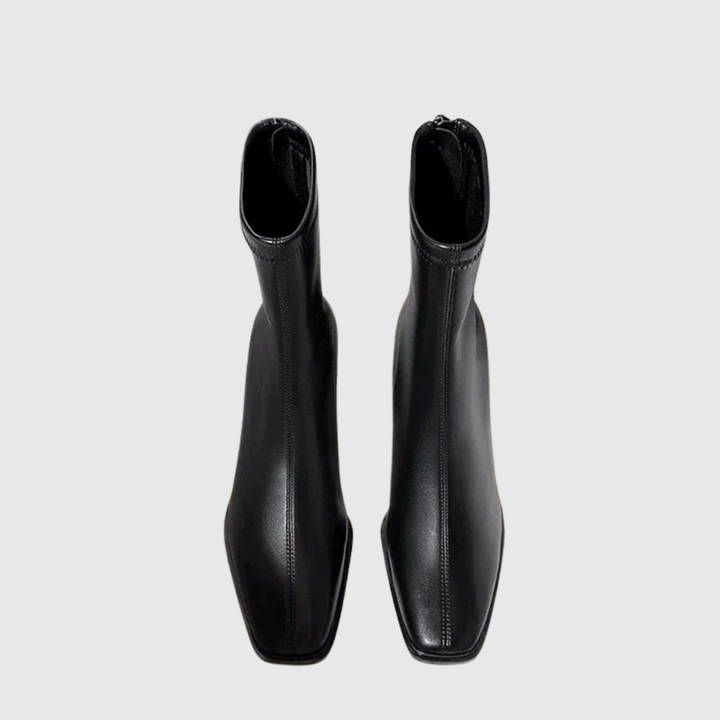 IVYRA | SQUARE-TOE WARM ANKLE BOOTS