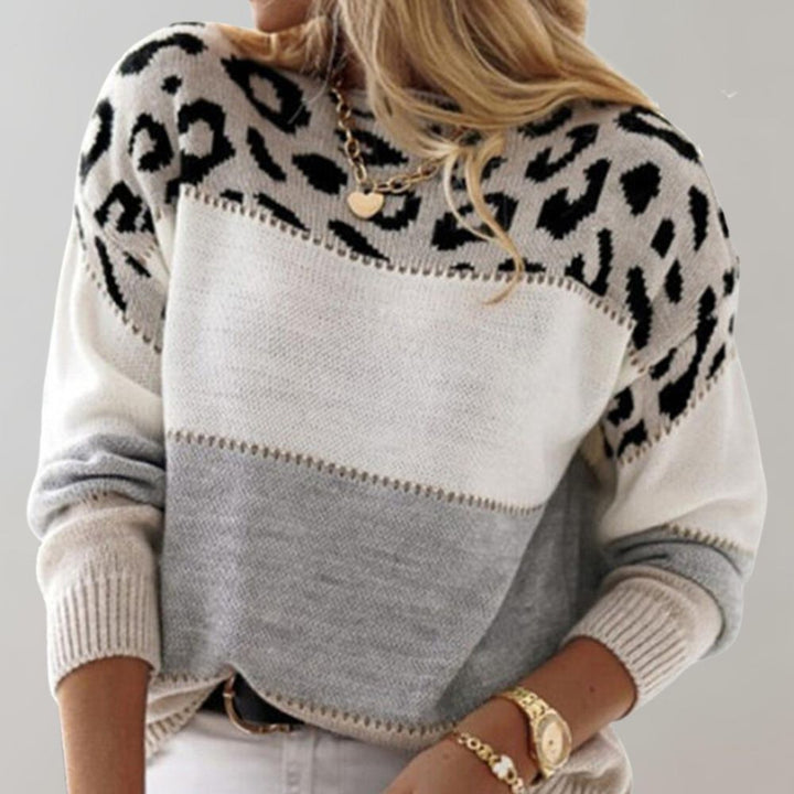 Seraphina - Elegant Leopard Knit Sweater