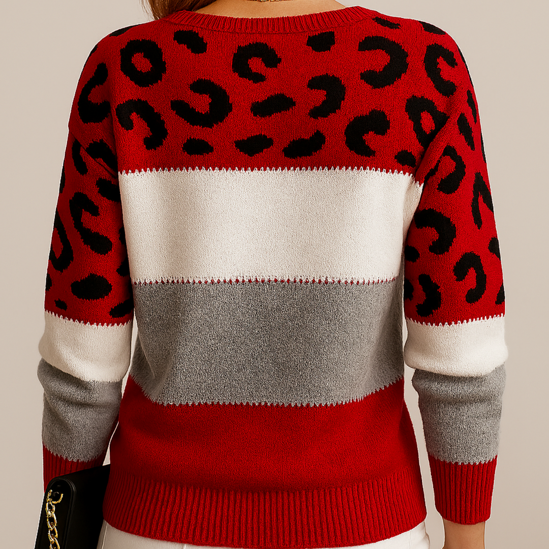 Seraphina - Elegant Leopard Knit Sweater