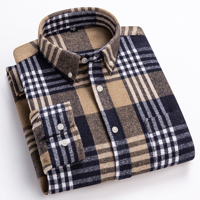 Toby – Long-Sleeved Cotton Plaid Shirt