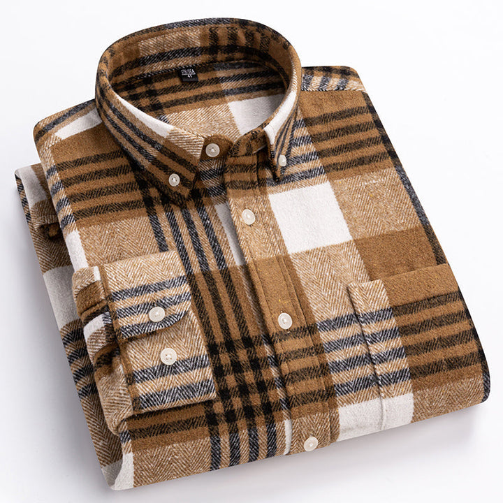 Toby – Long-Sleeved Cotton Plaid Shirt