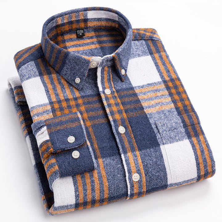 Toby – Long-Sleeved Cotton Plaid Shirt