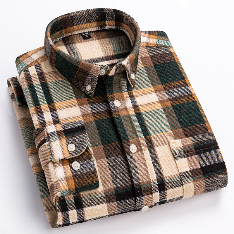 Toby – Long-Sleeved Cotton Plaid Shirt