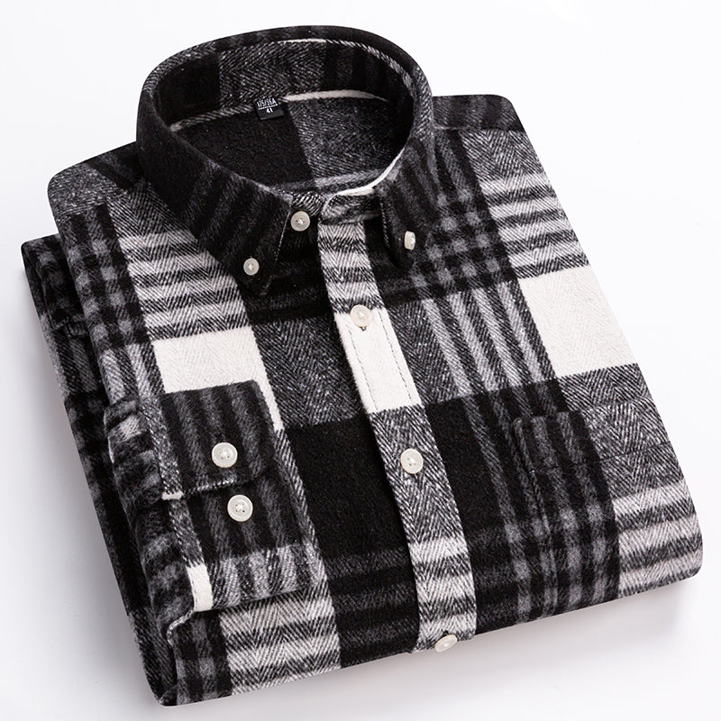 Toby – Long-Sleeved Cotton Plaid Shirt