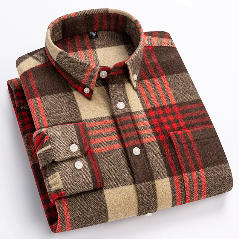 Toby – Long-Sleeved Cotton Plaid Shirt