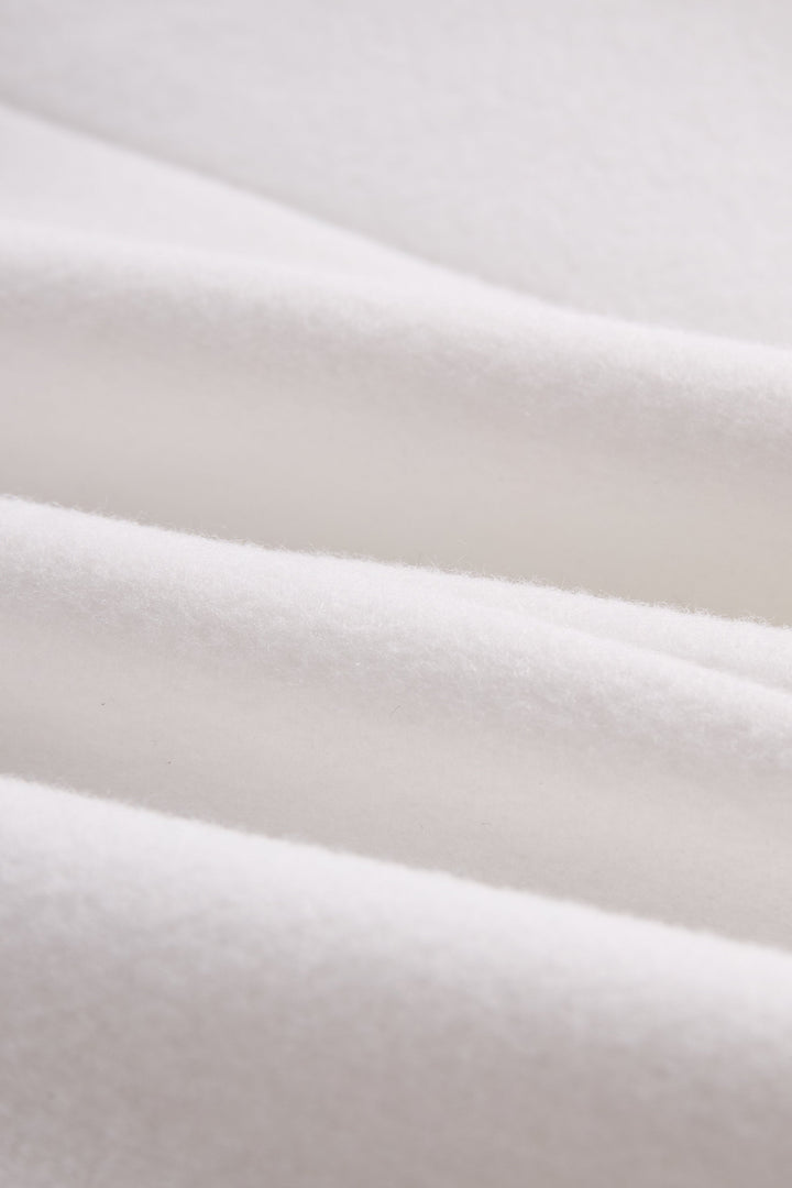 Chic White Blazer with Red Rose Embroidery