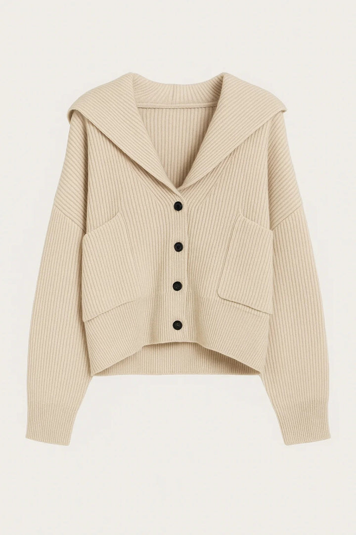 ELANORA | DEEP V-NECK KNIT CARDIGAN