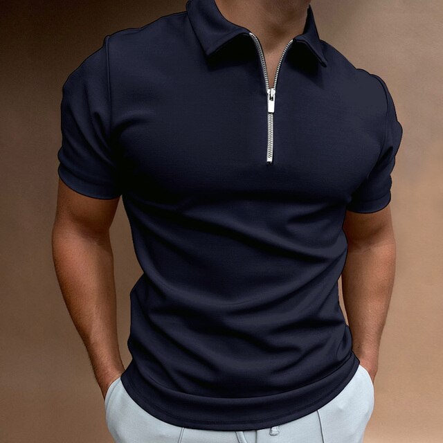 Ruben Polo | Men's Casual Zippered Polo Shirt