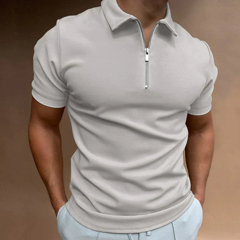 Ruben Polo | Men's Casual Zippered Polo Shirt