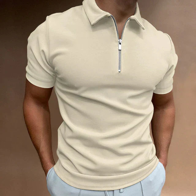 Ruben Polo | Men's Casual Zippered Polo Shirt