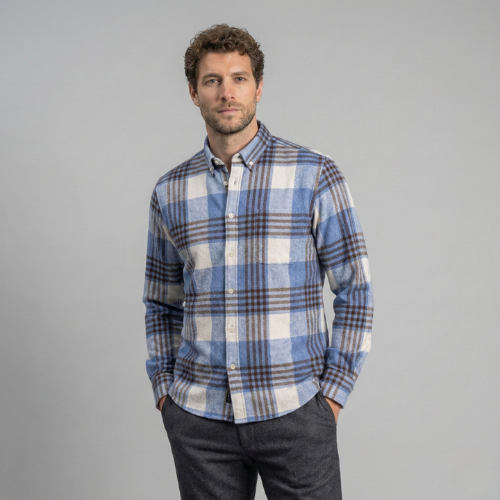 Toby – Long-Sleeved Cotton Plaid Shirt
