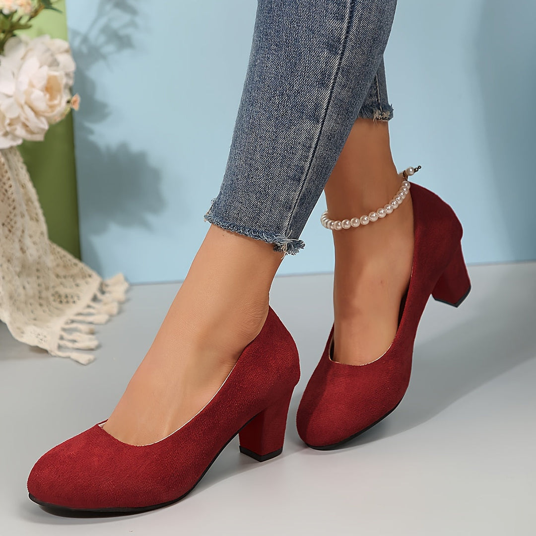 Noelle – Wide -Toe Suede Pumps for Pain-Free Comfort