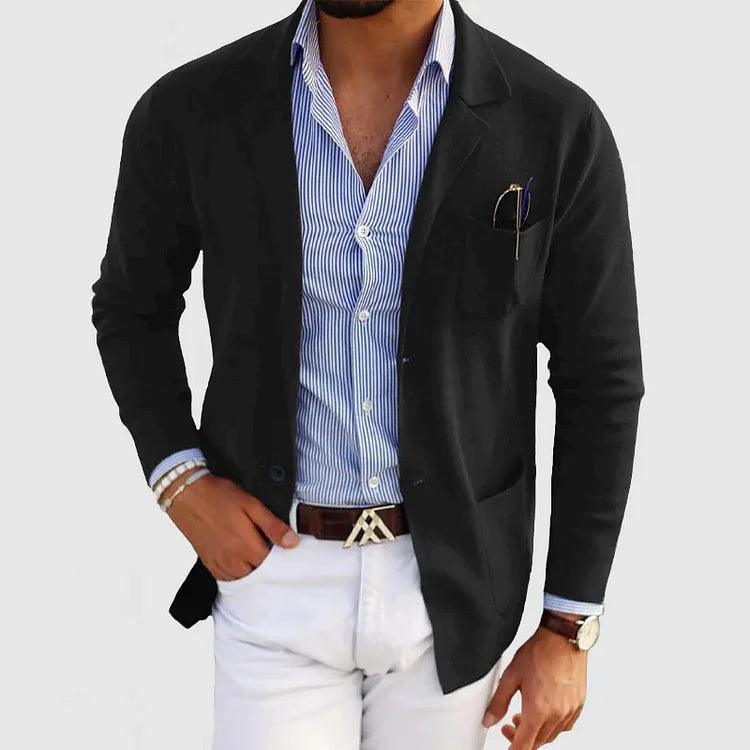 Theodore Slim Fit Blazer | Solid Notched Lapel Blazer