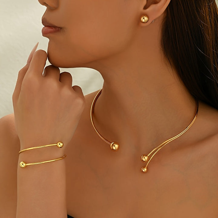 MODERN GEOMETRIC JEWELLERY SET